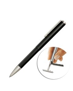 Długopis z pieczątką Heri classic 3102 czarny nikiel + etui