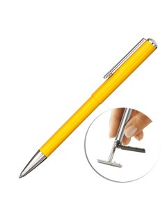 Długopis z pieczątką Heri classic 3107 żółty + etui