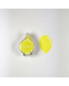 Łezka - poduszka z tuszem wodnym - żółty cytrynowy 