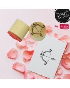 stempel kreatywny walentynkowy drewniany strzała kupidyna