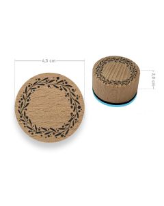 Drewniany stempel kreatywny z Twoim wzorem, średnica 4,5 cm