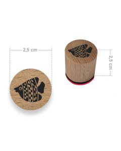 Drewniany stempel kreatywny z Twoim wzorem, średnica 2,5 cm