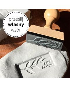 Stempel do ceramiki z Twoim projektem - odbicie wklęsłe na ceramice