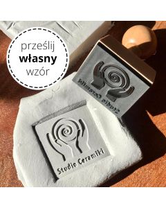 Stempel do ceramiki z Twoim projektem - odbicie wklęsłe na ceramice