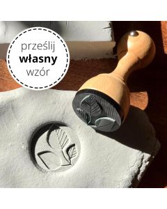 Stempel do ceramiki z Twoim projektem - odbicie wklęsłe na ceramice