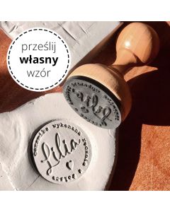 Stempel do ceramiki z Twoim projektem - odbicie wklęsłe na ceramice