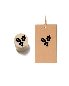 Drewniany stempel - Ostrokrzew 02