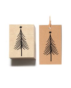 Drewniany stempel - Choinka 02