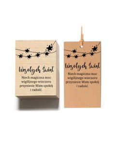 stempel drewniany swiateczny gwiazdy zyczenia