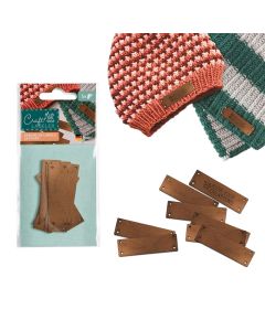  Etykiety ze skóry naturalnej do ubrań do drukarenki COLOP Craft Labeler (op. 5 szt.)