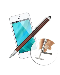 Długopis z pieczątką Heri stamp & touch pen 3308 drewnopodobny + etui 