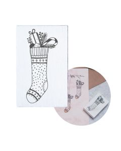 Stempel drewniany May & Berry - Świąteczna skarpeta