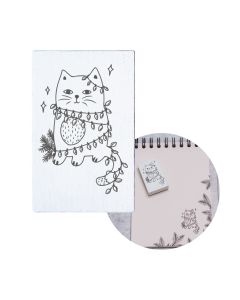 Stempel drewniany May & Berry - Świąteczny kot