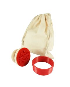 Stempel do ciastek drewniany z Twoim projektem - odbicie wklęsłe na ciastku
