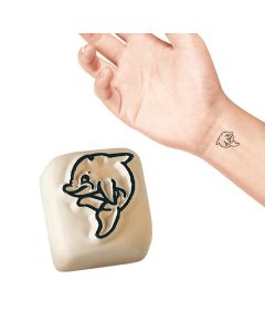 Tatuaż tymczasowy zmywalny mały stempel LaDot - Delfin S019