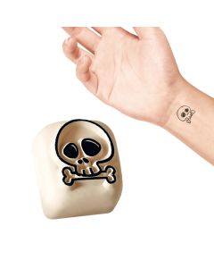 Tatuaż tymczasowy zmywalny mały stempel LaDot - Czaszka S024