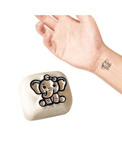 Tatuaż tymczasowy zmywalny mały stempel LaDot - słoń S066